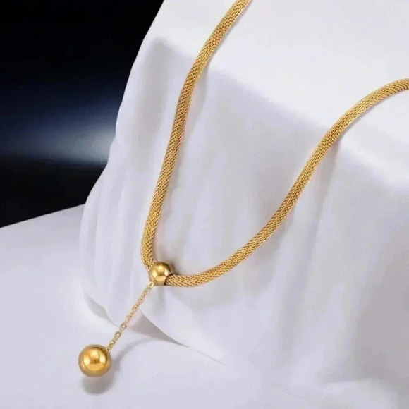 🆕️Elegant 18K Gold Plated Round Bead Charm Necklace – Simple & Stylish Gift ✨️ - Picture 6 of 8